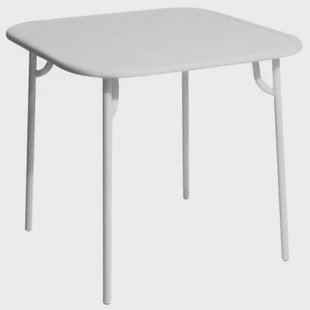 Petite Friture Week-end tuintafel 85x85 met dicht blad Pearl Grey