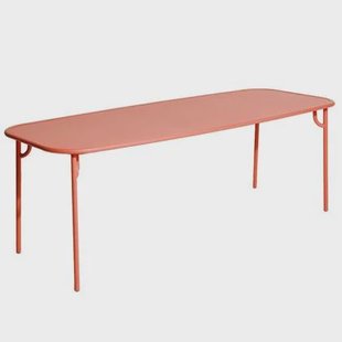 Petite Friture Week-end tuintafel 220x85 met dicht blad Coral Petite Friture Week-end tuintafel 220x85 met dicht blad Coral