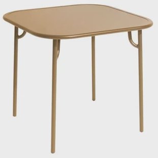 Petite Friture Week-end tuintafel 85x85 met dicht blad Gold