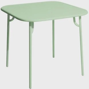 Petite Friture Week-end tuintafel 85x85 met dicht blad Pastel Green