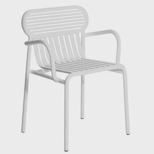 Petite Friture Week-end tuinstoel met armleuningen Pearl Grey