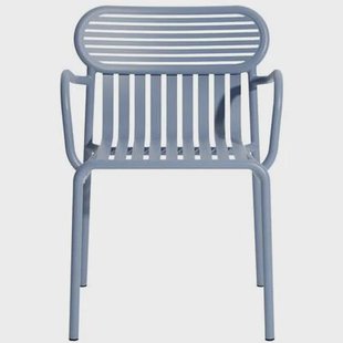 Petite Friture Week-end tuinstoel met armleuningen Pigeon Blue