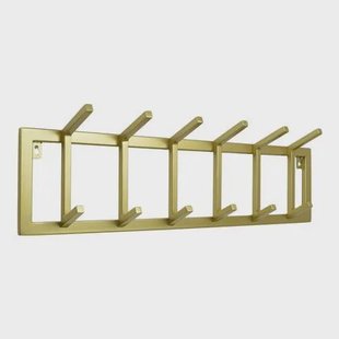 LOFT42 Kapstok Jaimy Single - Goud - 6 dubbele haken - 80x24x12