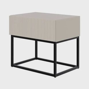 NADUVI Collection Vesper Nachtkastje - Greige / Zwart