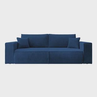 NADUVI Collection Galine 3-zitsbank met Slaapfunctie - Ribstof - Donkerblauw NADUVI Collection Galine 3-zitsbank met Slaapfunctie - Ribstof - Donkerblauw