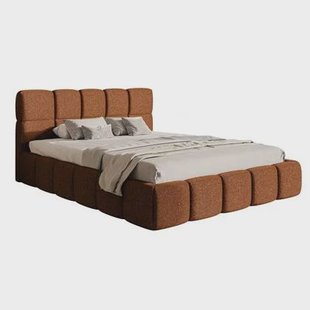 NADUVI Collection Chloe Bedframe 160 x 200 cm - Chenille - Koper
