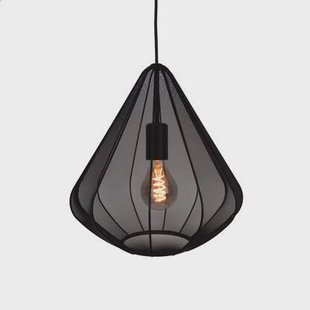 EGLO Dolwen Hanglamp - E27 - Ø 33,5 cm - Zwart - Textiel
