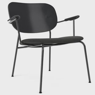 Audo Copenhagen Co fauteuil zitting Re-wool Black 0198 zwart eiken