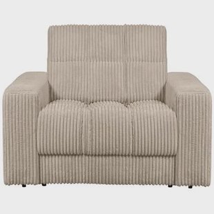 WOOOD Second Date Fauteuil - Grove Ribstof - Travertin