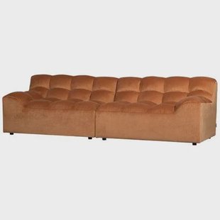 WOOOD Allure 3-Zits Bank - Gewassen Fluweel - Terra - 79x280x86