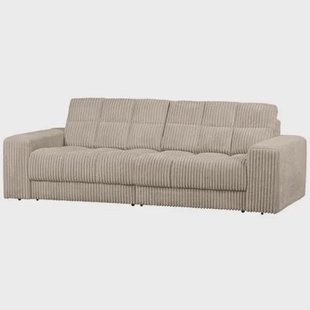 WOOOD Second Date 2-zits Bank - Grove Ribstof - Travertin