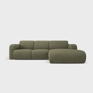 Windsor & Co Lola Hoekbank met Chaise Longue Rechts - Chenille - Lichtgroen