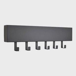 LOFT42 Mula Wandkapstok - 61x19x6 - Zwart metaal - 6 haken
