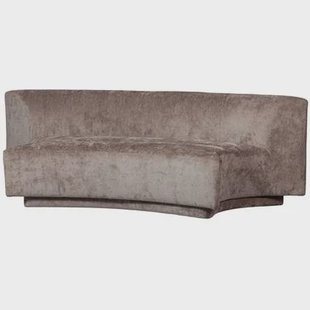 WOOOD Popular 2-zits Bankje - Polyester - Taupe - 72x215x97