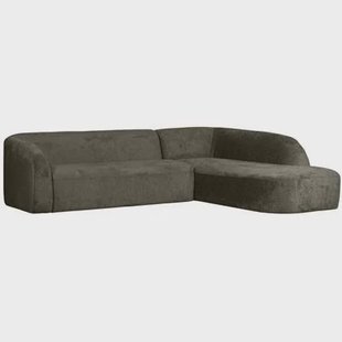 WOOOD Sloping Hoekbank Rechts - Velvet - Frost