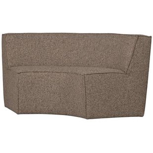 WOOOD Europa 2-Zits Eetbank - Polyester - Bruin - 133x133x87