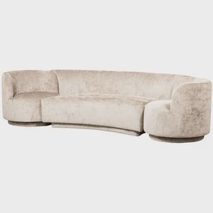 WOOOD Combi-Popular Bank - Chenille - Naturel - 72x370x97