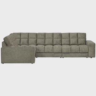 WOOOD Second Date Hoekbank Links - Structure Velvet - Frost