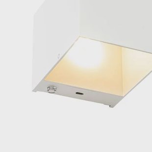 QAZQA Wandlamp wit incl. LED en touch dimmer oplaadbaar - Joris