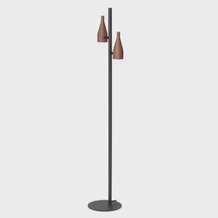 Timber Lounge Double vloerlamp LED walnoot
