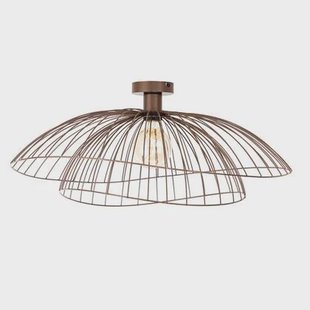 QAZQA Design plafondlamp brons met dubbele kap 45cm - Pua