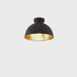 QAZQA Smart plafondlamp zwart met goud 28 cm incl. Wifi A60 - Magnax QAZQA Smart plafondlamp zwart met goud 28 cm incl. Wifi A60 - Magnax