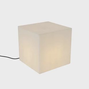 QAZQA Moderne buitenlamp wit 38 cm vierkant IP44 - Nura