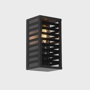 QAZQA Moderne buiten wandlamp zwart 26 cm IP44 - Reims QAZQA Moderne buiten wandlamp zwart 26 cm IP44 - Reims