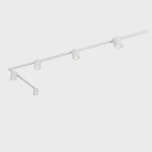 QAZQA Modern 1-fase railsysteem met 5 spots wit - Rondoo Up