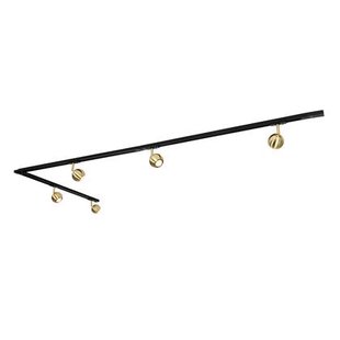 QAZQA Modern railsysteem met 5 spots goud 1-fase - Iconic Gissi