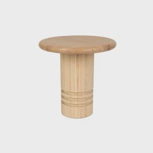 Zuiver Chunk Bijzettafel Rond 45 cm Hout - Beige