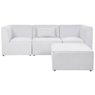Beliani - LEMVIG - Driezitsbank - Gebroken wit - Universeel - Corduroy Beliani - LEMVIG - Driezitsbank - Gebroken wit - Universeel - Corduroy