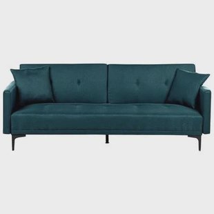 Beliani - LUCAN - Slaapbank 3-zits - Zeeblauw - Polyester