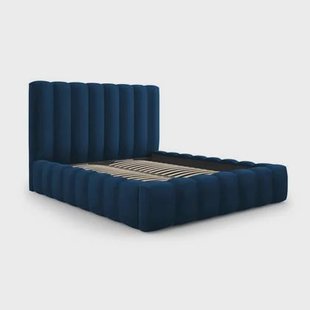 Milo Casa Bedframe Gina met Opbergruimte - 140 x 200 cm - Fluweel - Koningsblauw