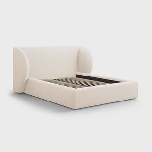 Micadoni Bedframe Miley met Opbergruimte - 160 x 200 cm - Chenille - Crème