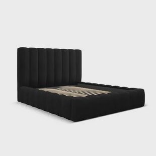 Milo Casa Bedframe Gina met Opbergruimte - 160 x 200 cm - Geweven - Zwart Milo Casa Bedframe Gina met Opbergruimte - 160 x 200 cm - Geweven - Zwart