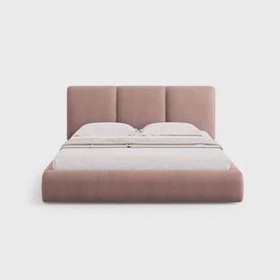 Windsor & Co Horizon Bedframe met Opbergvak - 200 x 200 cm - Chenille - Roze