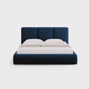 Windsor & Co Horizon Bedframe met Opbergvak - 180 x 200 cm - Fluweel - Koningsblauw