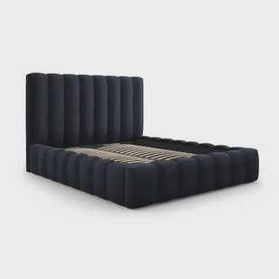 Milo Casa Bedframe Gina met Opbergruimte - 160 x 200 cm - Fluweel - Donkerblauw