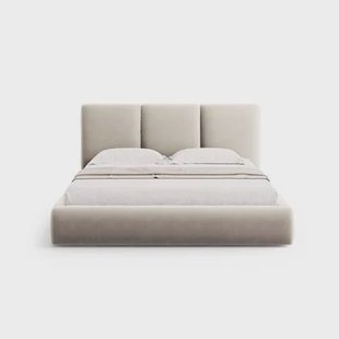 Windsor & Co Horizon Bedframe met Opbergvak - 140 x 200 cm - Fluweel - Crème