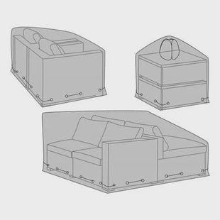 House Nordic - Luxe Meubelhoes Set van 3 Waterafstotend