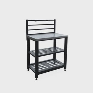 sweeek - Stalen buitenkeuken, 80 cm breed met 2 opbergplanken