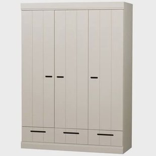 Woood Connect Kledingkast H 195 x B 140 x D 53 cm - Lades, Planken en Roede - Dust
