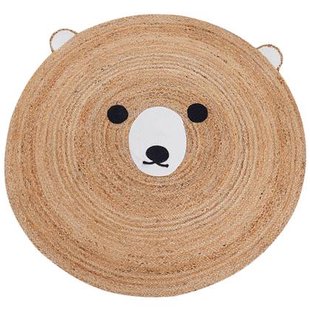 Beliani - KOSALAR - Laagpolig vloerkleed - Beige - 120 cm - Jute