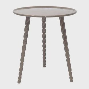 Giga Meubel - Bijzettafel Rond - Taupe - 45,5x45,5x50cm - Santi Giga Meubel - Bijzettafel Rond - Taupe - 45,5x45,5x50cm - Santi