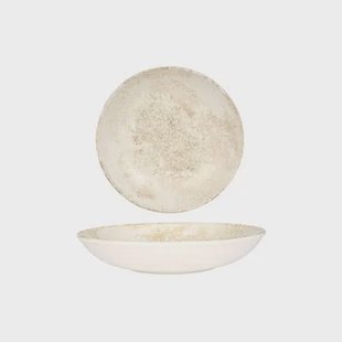 Bonna Diep bord - Nacrous - Porselein - 25 cm (1300cc) - set van 6