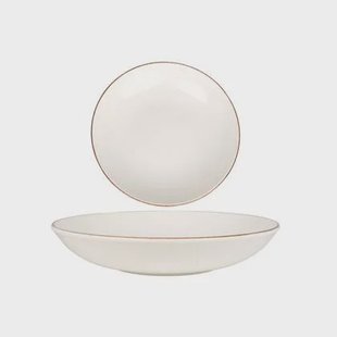 Bonna Diep bord - Retro - Porselein - 23 cm (1000cc) - set van 6