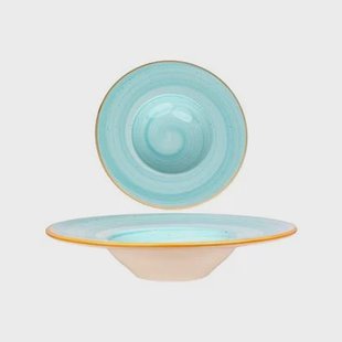 Bonna Pastabord - Aqua - Porselein - 28 cm (400cc) - set van 2