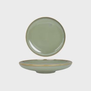 Bonna Diep bord - Sage Hygge - Porselein - 25 cm (1300cc) - set van 6