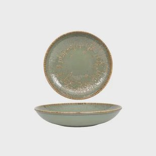 Bonna Diep bord - Sage Snell - Porselein - 23 cm (1000cc) - set van 6
